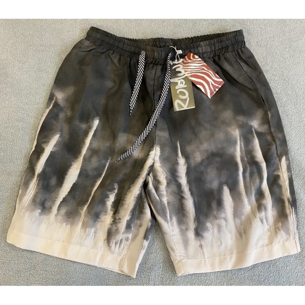 Romwe Mens Hybrid Shorts‎ Goth Contrast  Drawstring Medium New! NWT